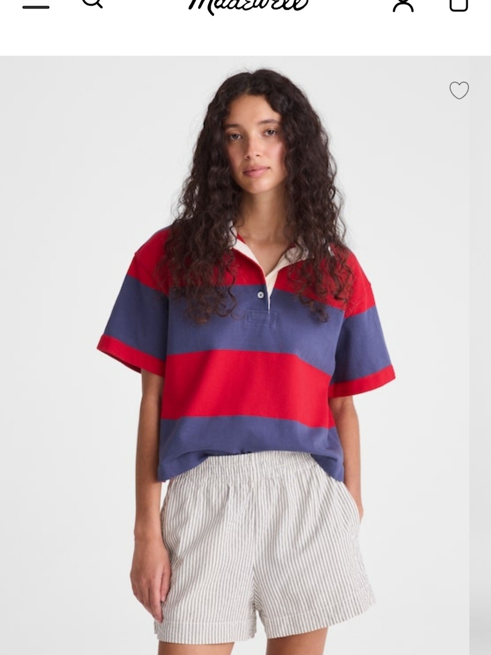 Madewell Boxy Rugby Polo(L)